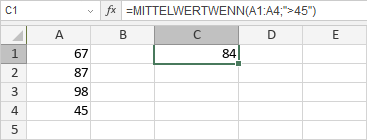 MITTELWERTWENN-Funktion