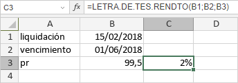 Función LETRA.DE.TES.RENDTO