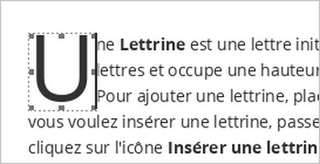 Exemple de la lettrine