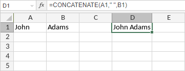 Funzione CONCATENATE