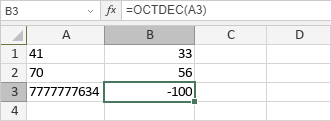 Fonction OCTDEC