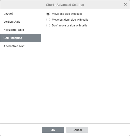 Chart - Advanced Settings: Cell Snapping