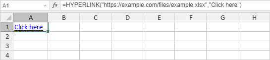 HYPERLINLK Function