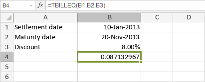 TBILLEQ Function