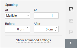 Text Settings tab