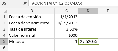 Función ACCRINTM