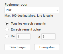 Sélection du type de fusion