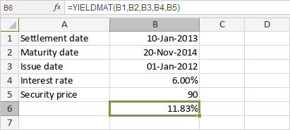 YIELDMAT Function