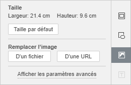 Onglet Paramètres de l'image