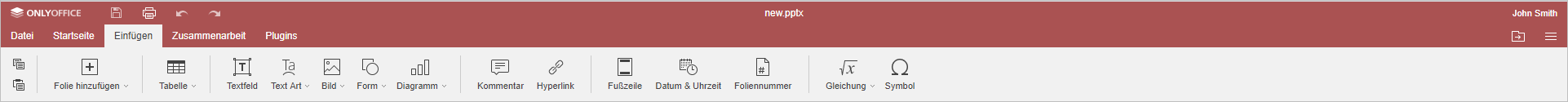 Registerkarte Einfügen