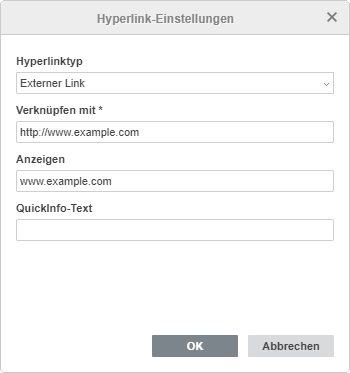 Fenster Einstellungen Hyperlink