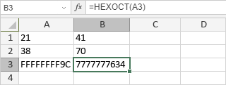 Fonction HEXOCT