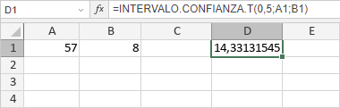 Función INTERVALO.CONFIANZA.T