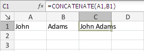 Fonction CONCATENATE