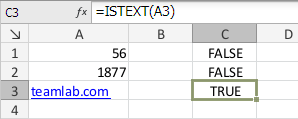 Fonction ISTEXT