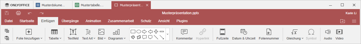 Registerkarte Einfügen