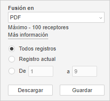 Selección de tipo de combinación