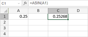 Función ASENO