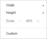 Scale to fit menu