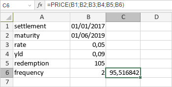 Fonction PRICE