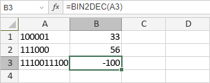 Función BIN.A.DEC