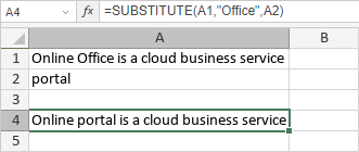 Funzione SUBSTITUTE