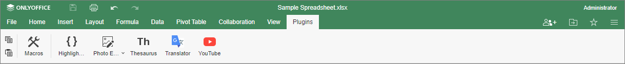 Plugins tab