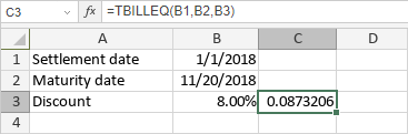 TBILLEQ Function