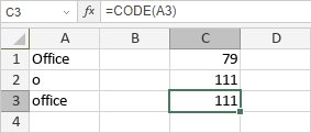 Funzione CODE