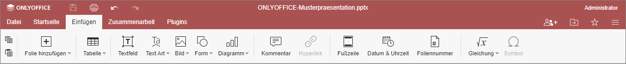 Registerkarte Einfügen
