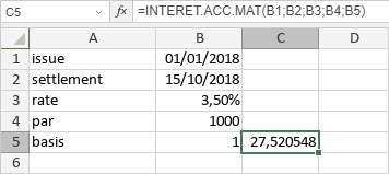 Fonction INTERET.ACC.MAT