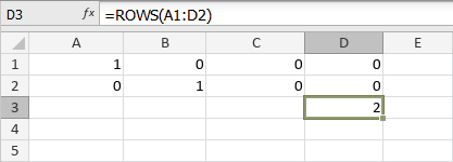 Funzione ROWS