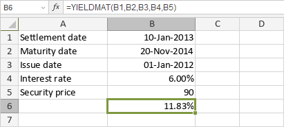 YIELDMAT Function