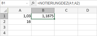 NOTIERUNGDEZ-Funktion