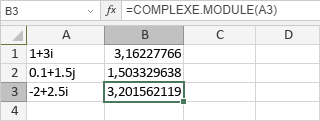 Fonction COMPLEXE.MODULE