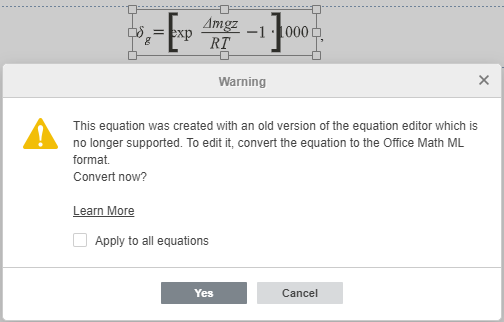 Convert equation