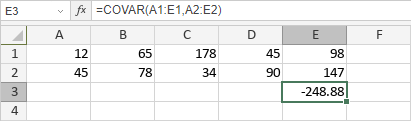 COVAR Function