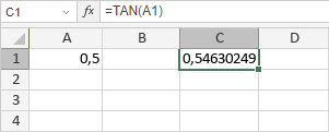 Fonction TAN