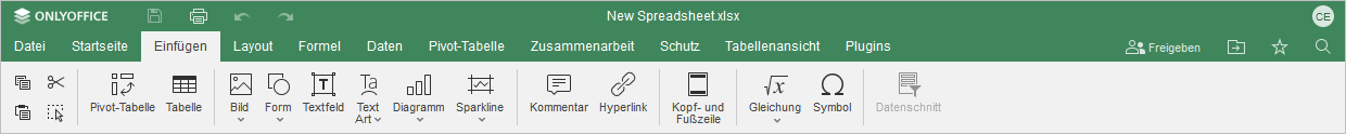 Registerkarte Einfügen