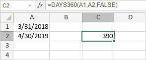 DAYS360 Function