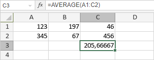 Fonction AVERAGE