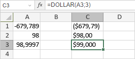 Fonction DOLLAR