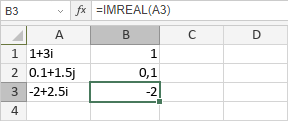 Fonction IMREAL