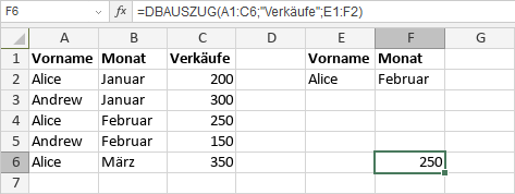 DBAUSZUG-Funktion