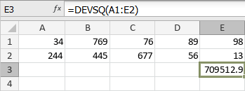 Funzione DEVSQ