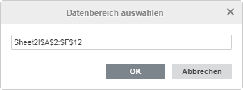 Datenbereich auswählen