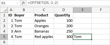 OFFSET Function