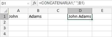 Función CONCATENAR