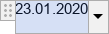Элемент управления содержимым Дата