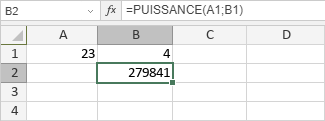 Fonction PUISSANCE